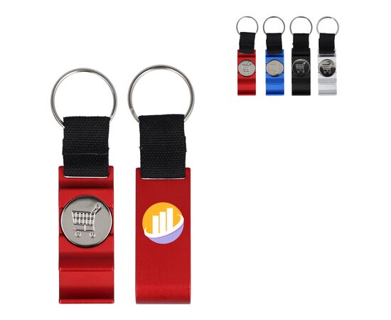 3-in-1 bottle opener key ring Black -  LT93103-N0002