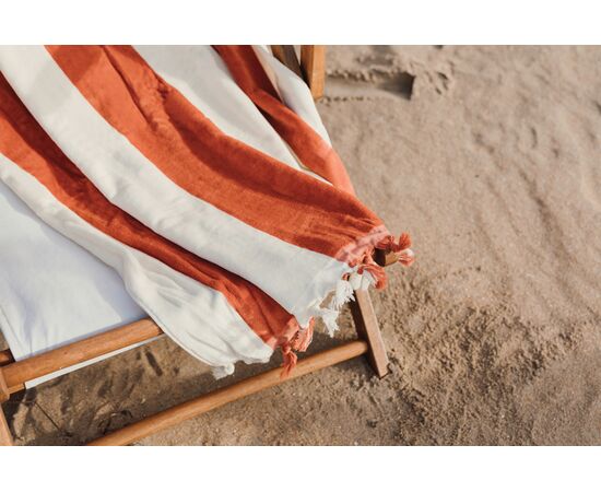 VINGA Valmer Strandtuch 450gr/m² Rot, Beige - Vinga 8046
