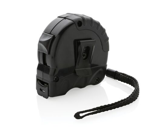 Mètre ruban 5M/19 mm en plastique recyclé RCS Noir - XD Collection P112.111