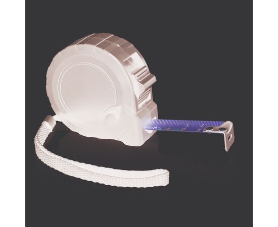RCS gerecycled plastic 5M/19 mm rolmaat met stop knop Zwart - XD Collection P112.131