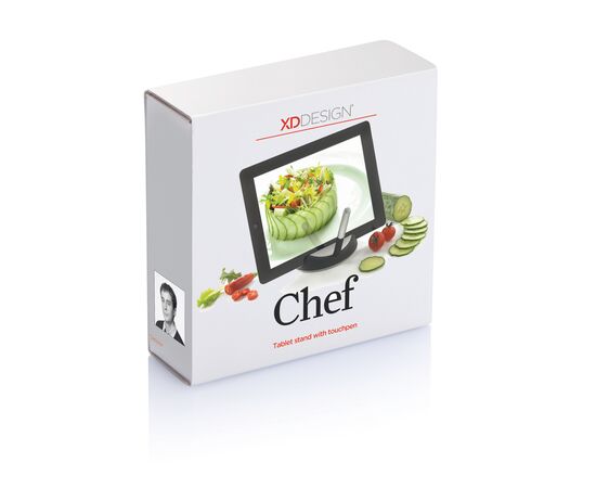 Support à tablette avec stylet Chef Noir, Argent - XD Design P261.171