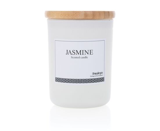 Bougie parfumée avec couvercle en bambou Ukiyo Blanc - Ukiyo P262.943