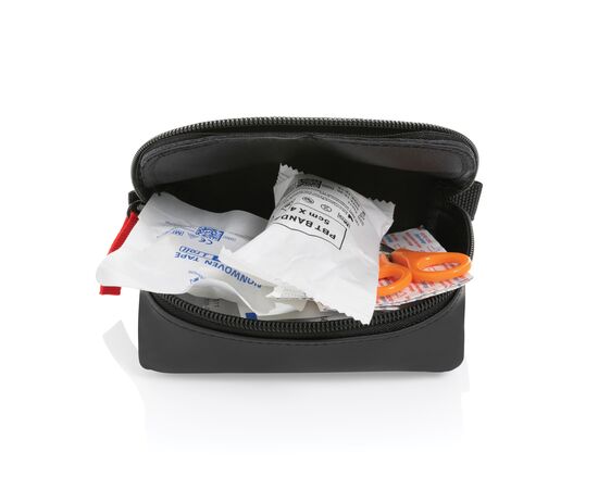 Set premiers secours taille poste en PU nubuck recyclé RCS Noir - XD Collection P265.401