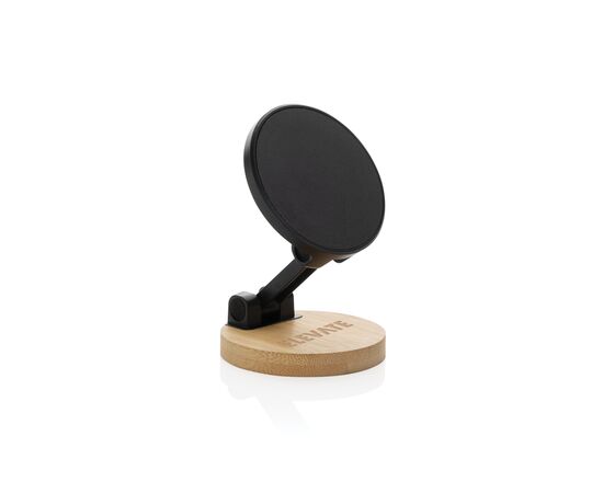 Magmount RCS recycled plastic and bamboo phone stand Solid black, Brown - XD Collection P301.2401