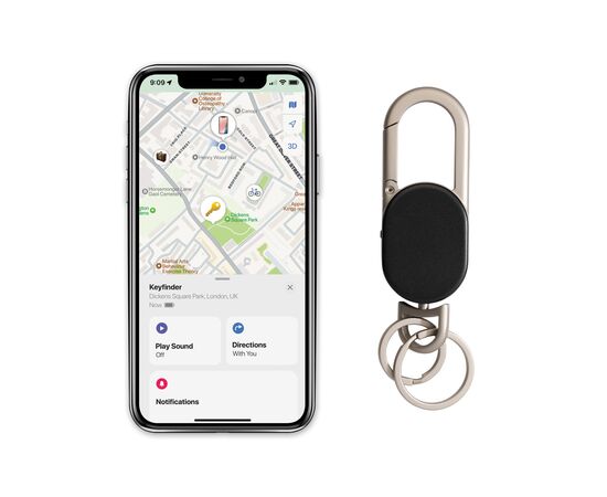 Porte-clés avec géolocalisation et USB C Keyfinder Noir, Gris - XD Collection P301.6301