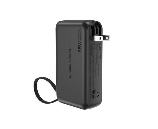 Urban Vitamin Eureka RCS recyceltes 65W-Hybrid-Ladegerät Schwarz - Urban Vitamin P301.9901