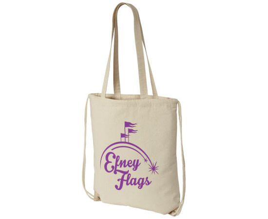Eliza 240 g/m² cotton drawstring bag 6L Natural  - Unbranded 12027600