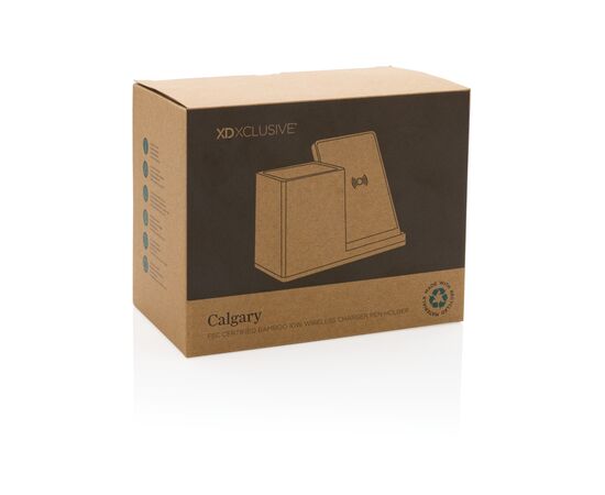 Calgary bamboe 10W draadloze snellader Bruin - XD Xclusive P308.479