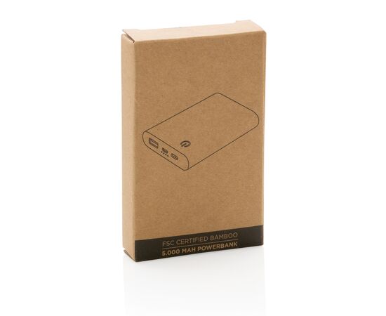 Bamboo 5.000 mAh powerbank Brown - XD Collection P322.259