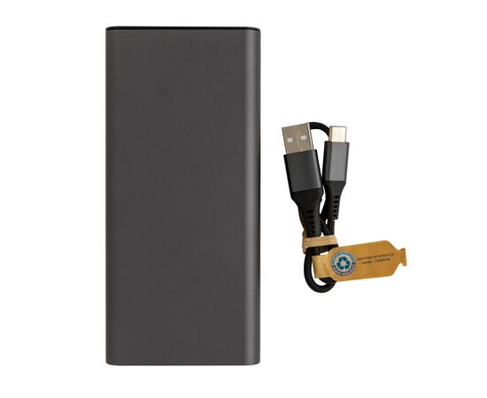 Terra RCS gerecyclede 20W aluminium powerbank 20.000 mAh Grijs - XD Xclusive P322.632