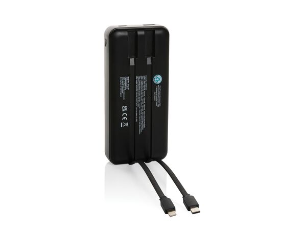 SuperPowerbank 20.000mAh et 65W en plastique RCS Gridley Noir - XD Collection P322.801