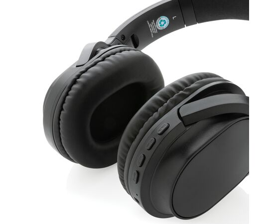 Casque sans fil pliable en plastique recyclé RCS Elite Noir - XD Collection P329.691