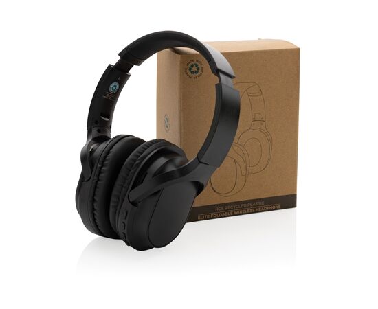 Casque sans fil pliable en plastique recyclé RCS Elite Noir - XD Collection P329.691
