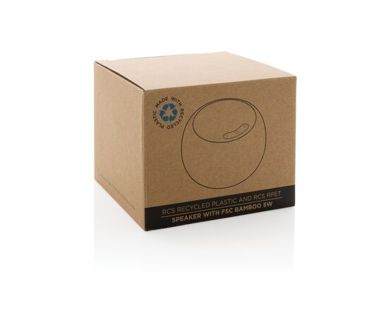 RCS Rplastic/PET and bamboo 5W speaker Anthracite - XD Collection P329.949