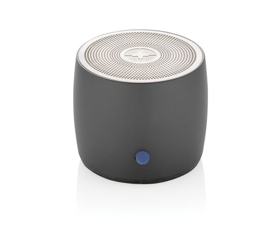 Swiss Peak RCS gerecycled aluminium 3W bass speaker Grijs - Swiss Peak P331.002