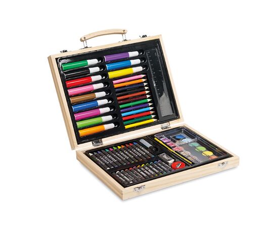Artist's set in wooden box Wood -  IT2369-40