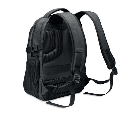 Laptop-Rucksack 600D RPET Schwarz -  MO2047-03