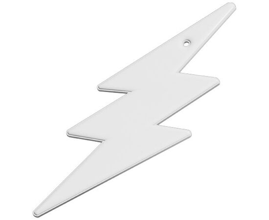 Attache réfléchissante en TPU en forme de flash H-10 RFX&#8482; Blanc - RFX™ 1PR09701