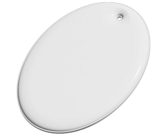 RFX&#8482; H-12 ovaler reflektierender TPU-Anhänger Weiß - RFX™ 1PR10301