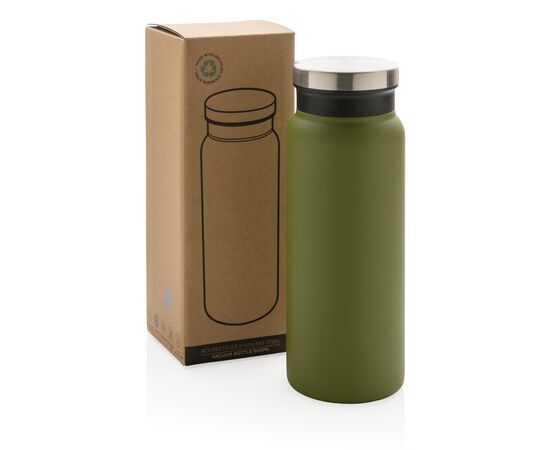 Bouteille isotherme 600ml en acier inoxydable recyclé RCS Vert - XD Collection P433.027