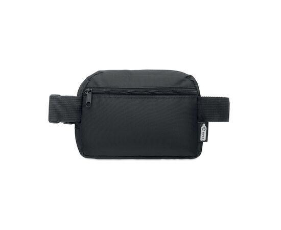 300D RPET polyester waist bag Black -  MO2204-03