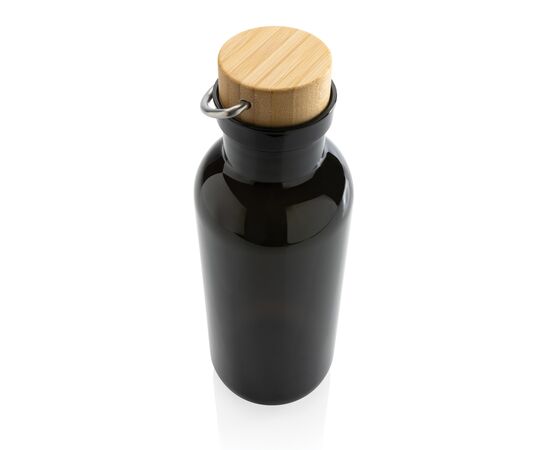 RCS RPET bottle with bamboo lid and handle Black - XD Collection P433.261