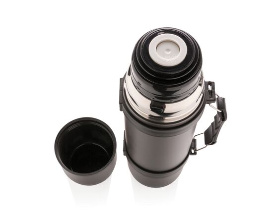 Vacuüm fles met 2 bekers Grijs - Swiss Peak P433.330