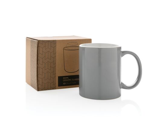 Mug classique 350ml en céramique Gris - XD Collection P434.012
