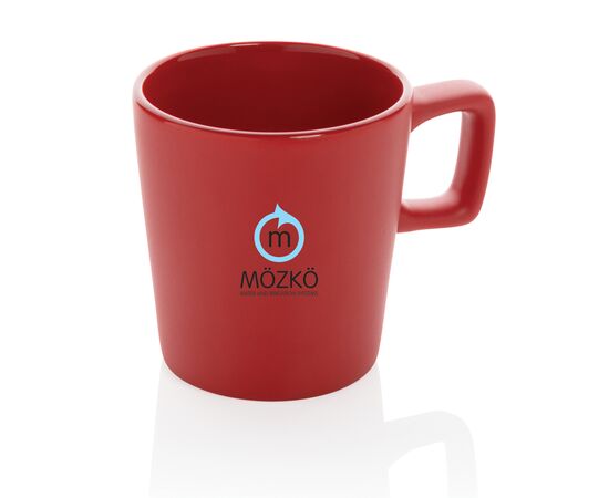 Mug 300ml en céramique au design moderne Rouge - XD Collection P434.054