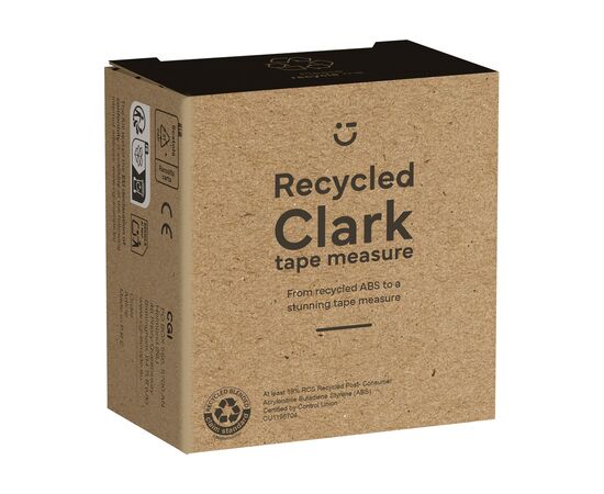 Clark RCS Recycled 3 meter tape measure Black, Grey -  400498