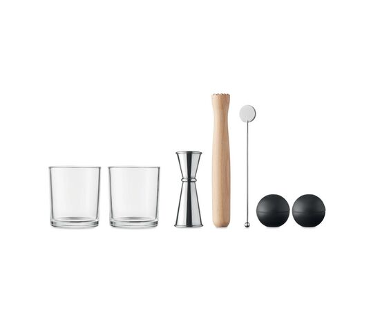Set of 7 pieces cocktail set Matt silver -  MO6620-16