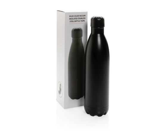 Solid Color Vakuum Stainless-Steel Flasche 750ml Schwarz - XD Collection P436.931