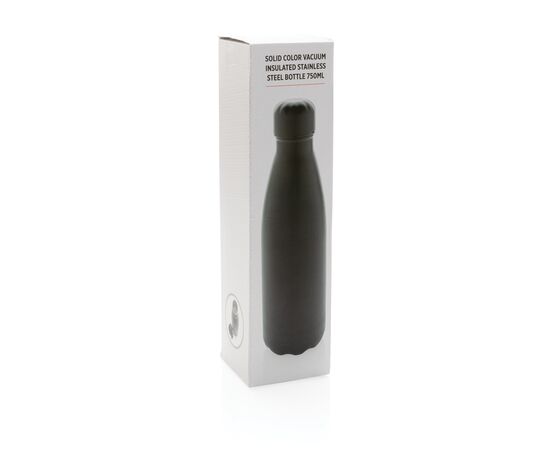 Solid Color Vakuum Stainless-Steel Flasche 750ml Schwarz - XD Collection P436.931