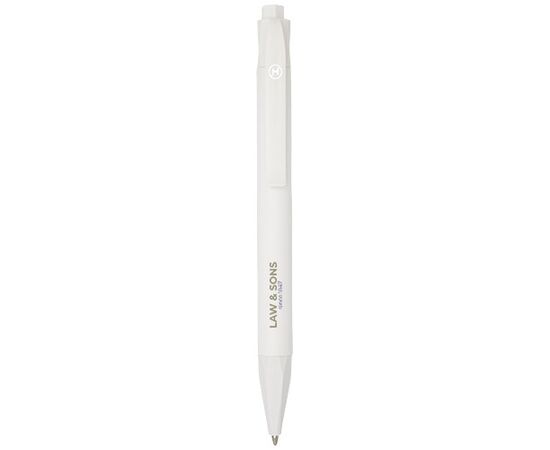 Stylo bille Terra en plastique de maïs (encre bleue) Blanc - Marksman 10774301