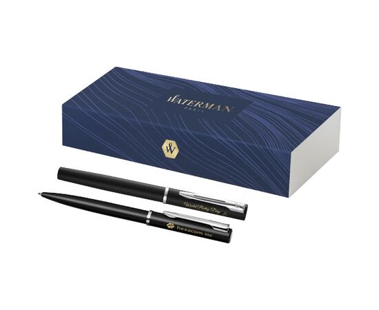 Waterman Allure set aus Kugelschreiber und Tintenroller (blaue Mine) Schwarz - Waterman 10775290