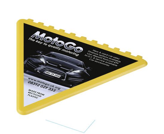 Frosty triangular recycled plastic ice scraper Yellow - Unbranded 10425211