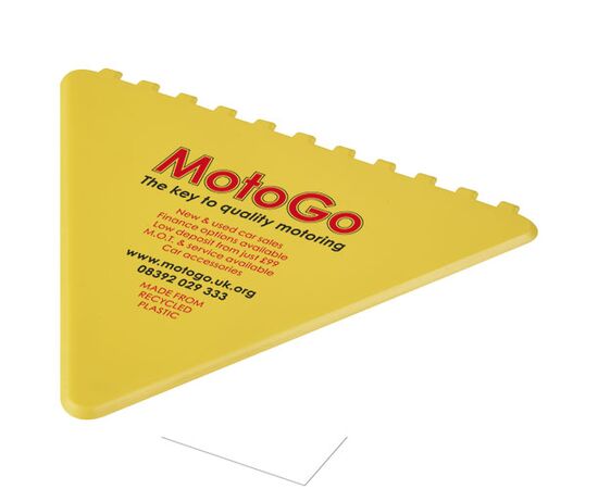 Frosty triangular recycled plastic ice scraper Yellow - Unbranded 10425211