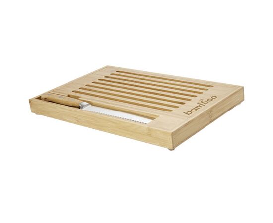 Pao Bambus-Schneidebrett mit Messer Natural, Silber - Seasons 11315306