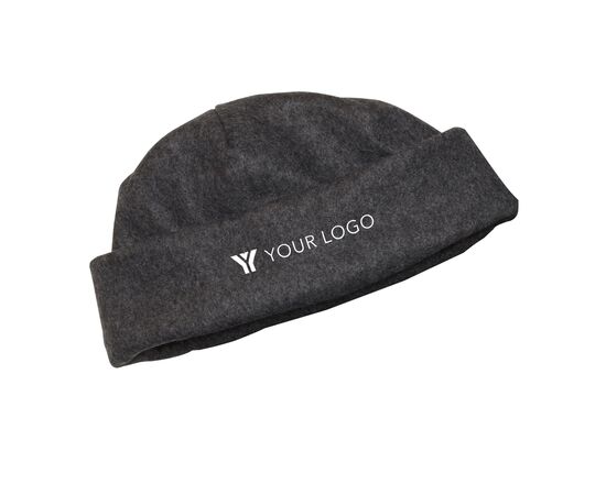 Polyester fleece (200 gr/m²) beanie and scarf Russo Blue -  1745.005