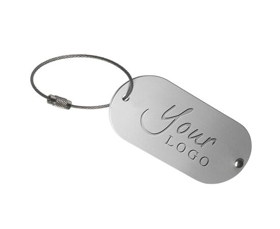 Kofferanhänger aus Metall Isa Silber -  3129.032