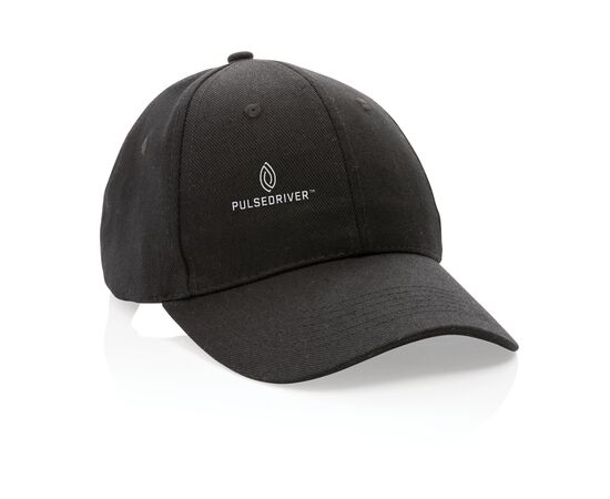 Impact AWARE™ 6 panel 280gr gerecycled katoenen cap Zwart - XD Collection P453.301