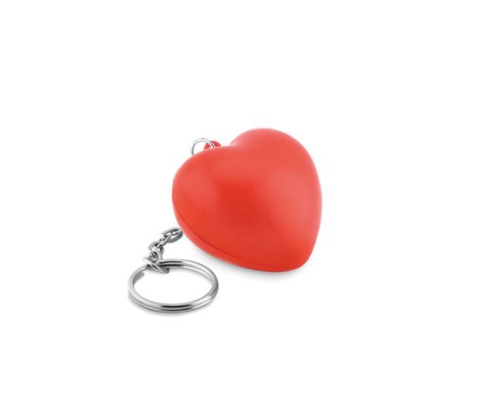 Key ring with PU heart Red -  MO9210-05