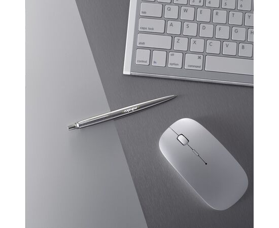 Parker Jotter Steel Ballpoint Pen - Blue Ink Silver - Parker 27960120