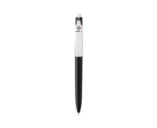 Stylo avec encre ultra glissante en ABS recyclé GRS Vibe Noir, Blanc - XD Collection P611.3801