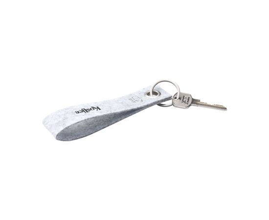 GRS RPET Felt Keyring Schlüsselanhänger Hellgrau -  153191