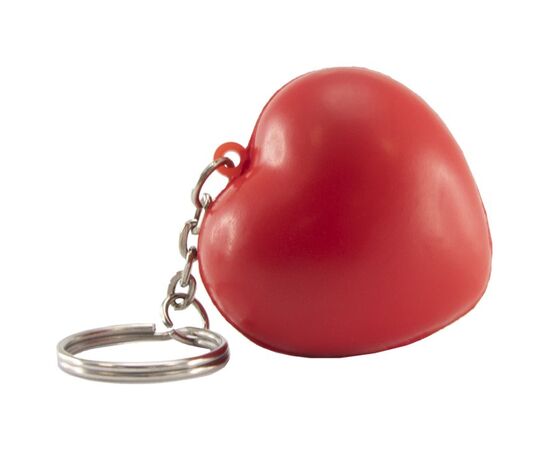 Sleutelhanger met antistress hart Rood - MultiGift NoStress 980405