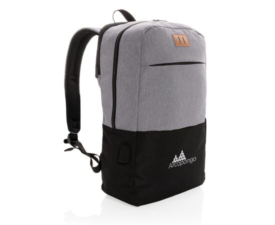 Sac à dos ordinateur 15,6" avec USB et anti RFID Noir - XD Collection P760.051