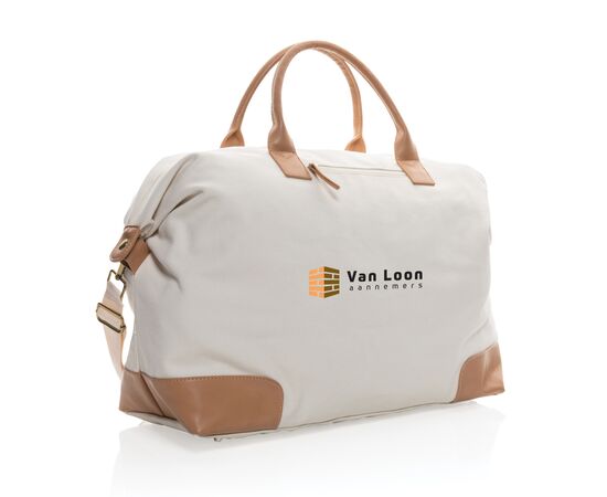 Impact AWARE™ 16 oz. rcanvas large weekend bag Off white - XD Collection P760.250