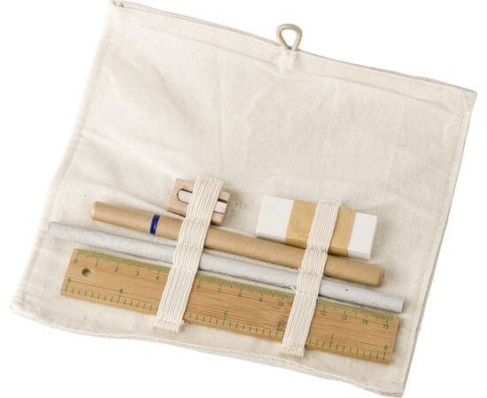 Cotton stationary set Shai Khaki -  8475.013