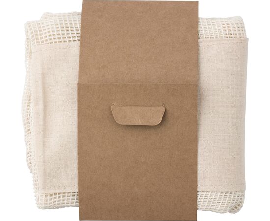 Set van drie herbruikbare katoenen zakjes Adele Khaki (écru) -  9339.013